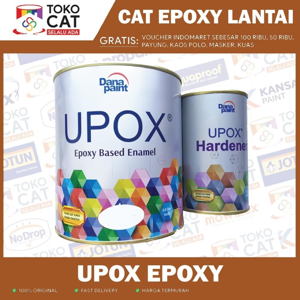 Cat Epoxy UPOX Cat KeramikKamar MandiCat LantaiCat Lapangan 1 L Kemasan kaleng