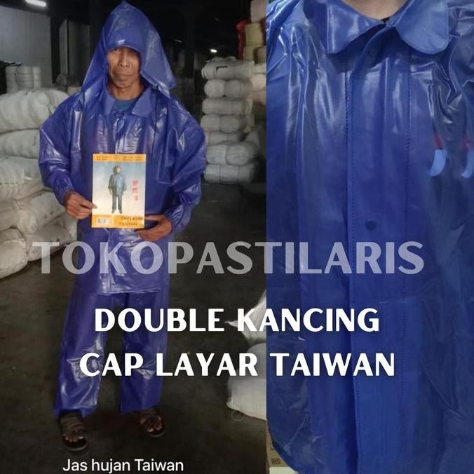 ORI - JAS HUJAN TAIWAN CAP KAPAL LAYAR | MANTEL TEBAL NELAYAN IMPOR PREMIUM