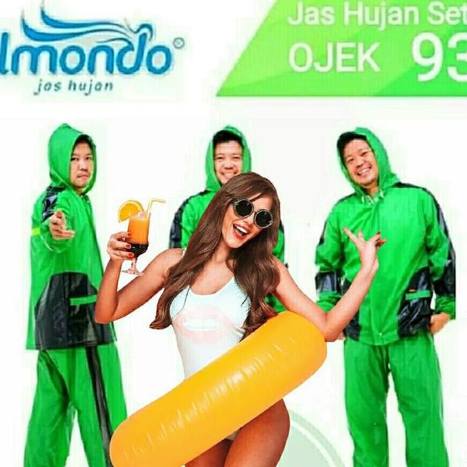 ORI - JAS HUJAN OJEK GRAB GOJEK SETELAN JAKET CELANA ANTI BOCOR