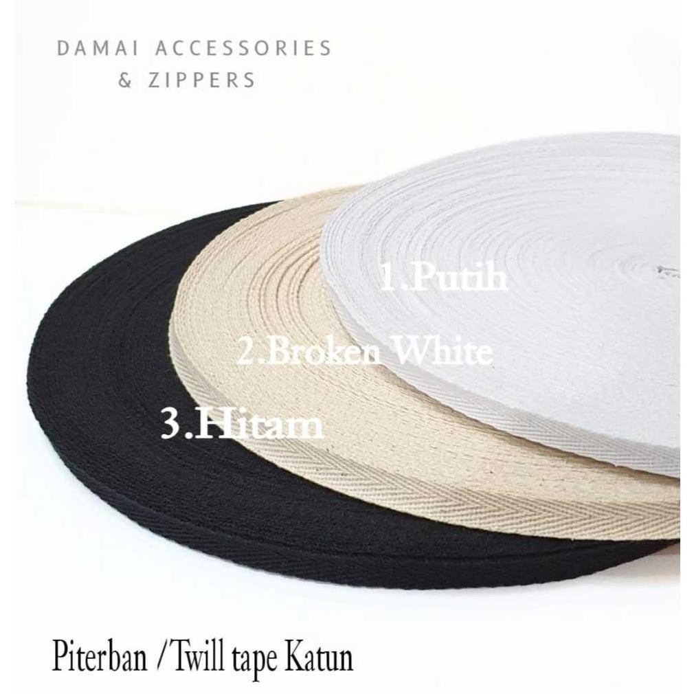 Piterban/Bisban 1cm twill tape katun aSt