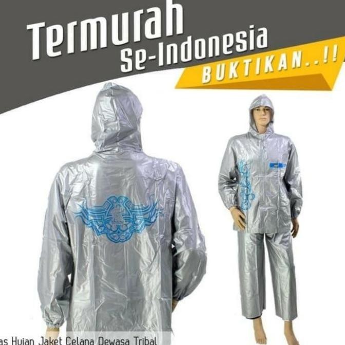 ORI - JAS HUJAN SETELAN TRIBAL IBEX JAKET & CELANA WATERPROOF DEWASA