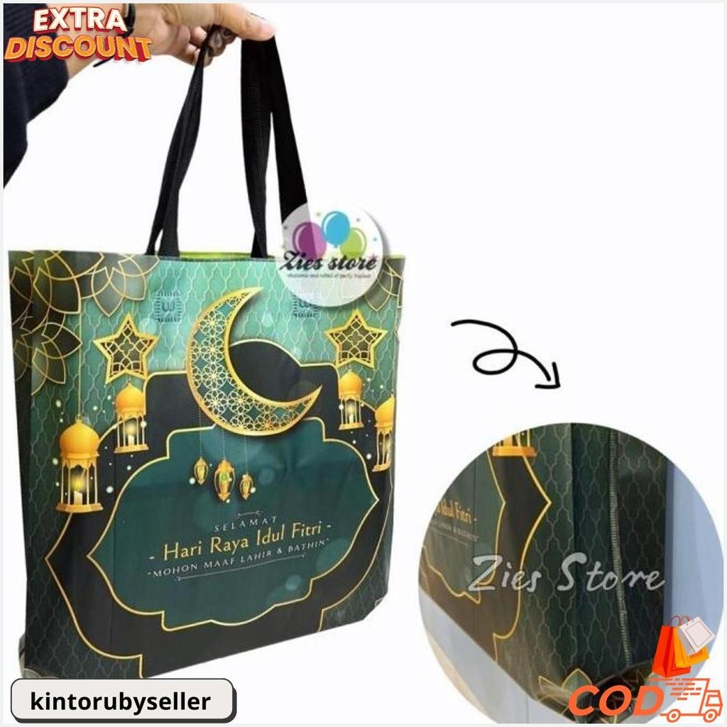 

Tas Souvenir Lebaran / Goodie Bag Idul Fitri / Tas Hampers Laminasi L Termurah Banget