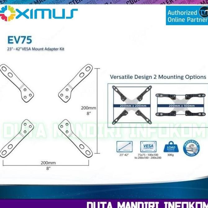 TERMURAH - Oximus EV7 - Vesa Mount Adapter Kit | Vesa Extender 7 - 00 To 200mm