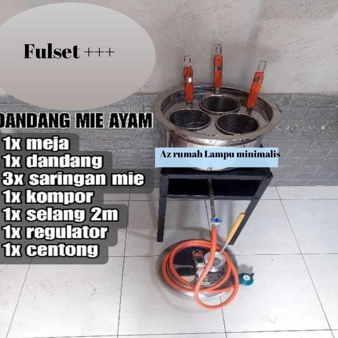 dandang mie ayam stainless/panci mie kocok/dandang bulat 3 lubang