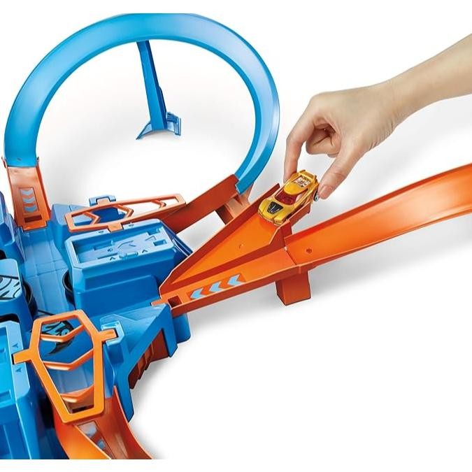 Big Discount Hot Wheels Toy Car Track Set, Criss Cross Crash With 1:64 Scale Vehicle, Powered By A M