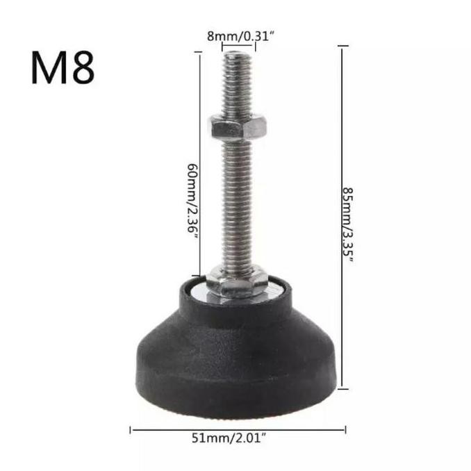 (Allthebest) Foot Adjuster D50 M8 60 mm