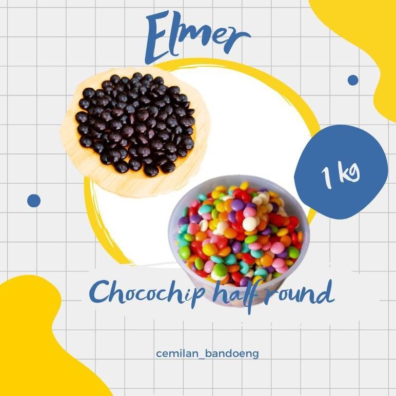 

ELMER chocochips halfround kemasan 1 kg aSt