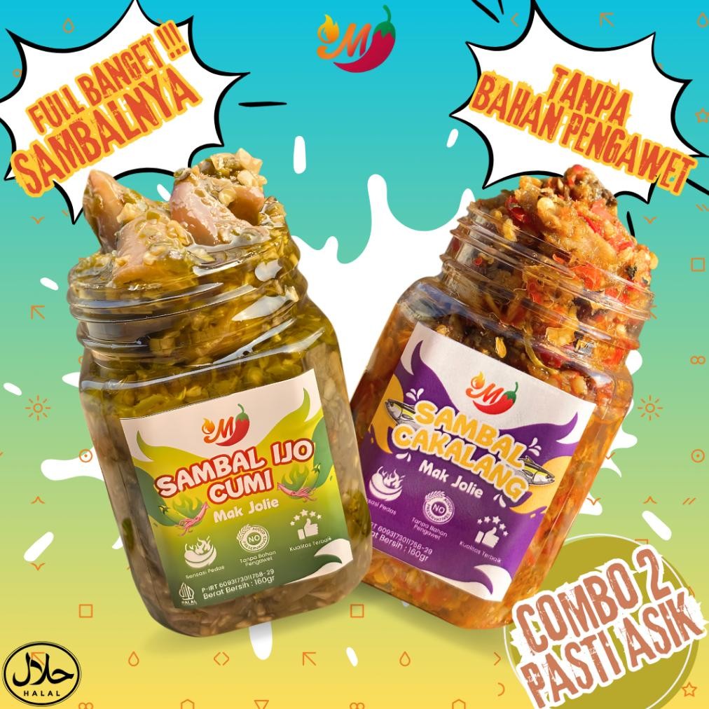 

160GR TERMURAH Sambal Mak Jolie COMBO 2 - Sambalbawang Sambalcumi Sambalterasi SambalCakalang aSt