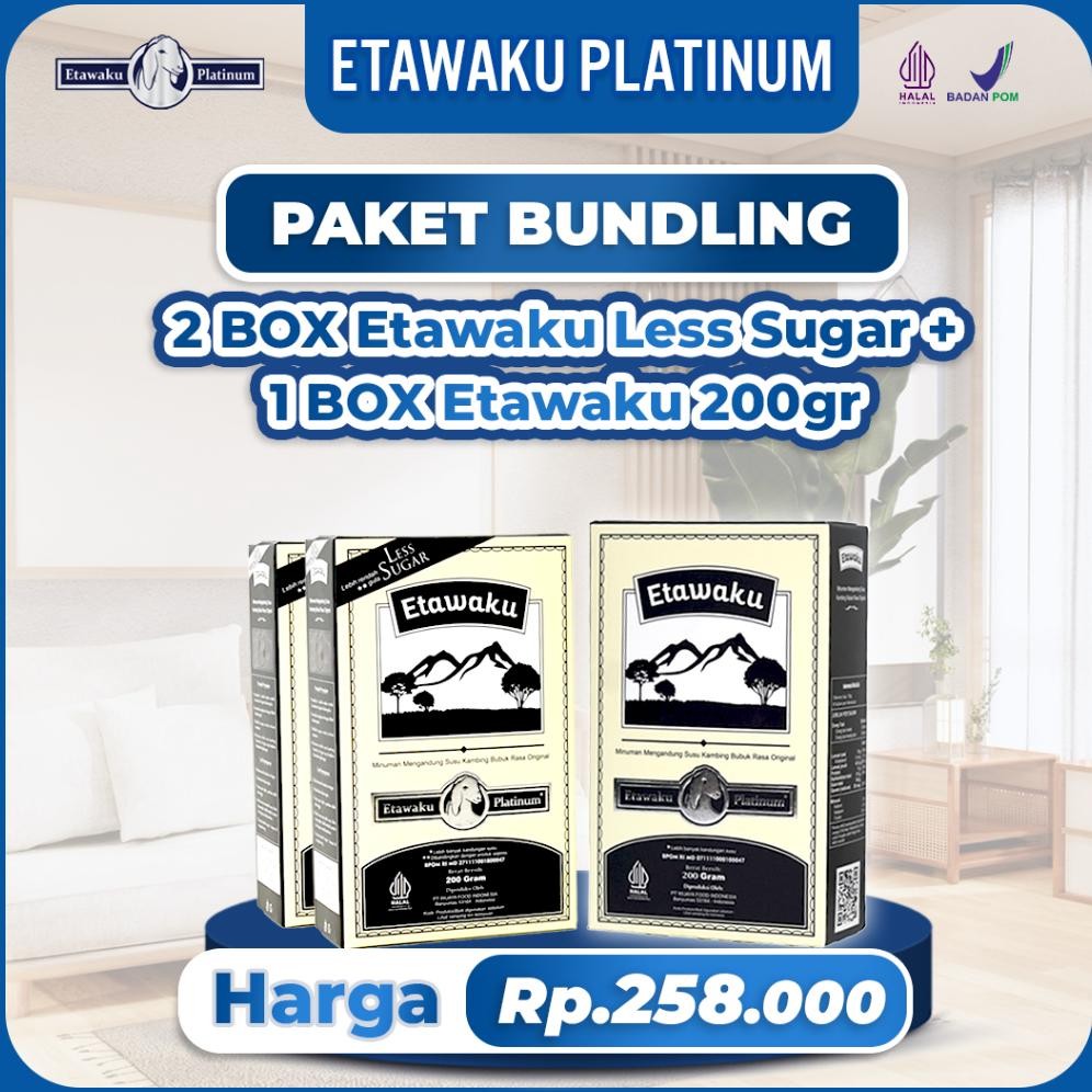 

[PROMO] Paket Bundling 2 Box Etawaku Platinum Less Sugar + Etawaku Platinum 1 Box - Sembuhkan Masalah Pernafasan Sesak Nafas Asma Batuk Berdarah Original aSt