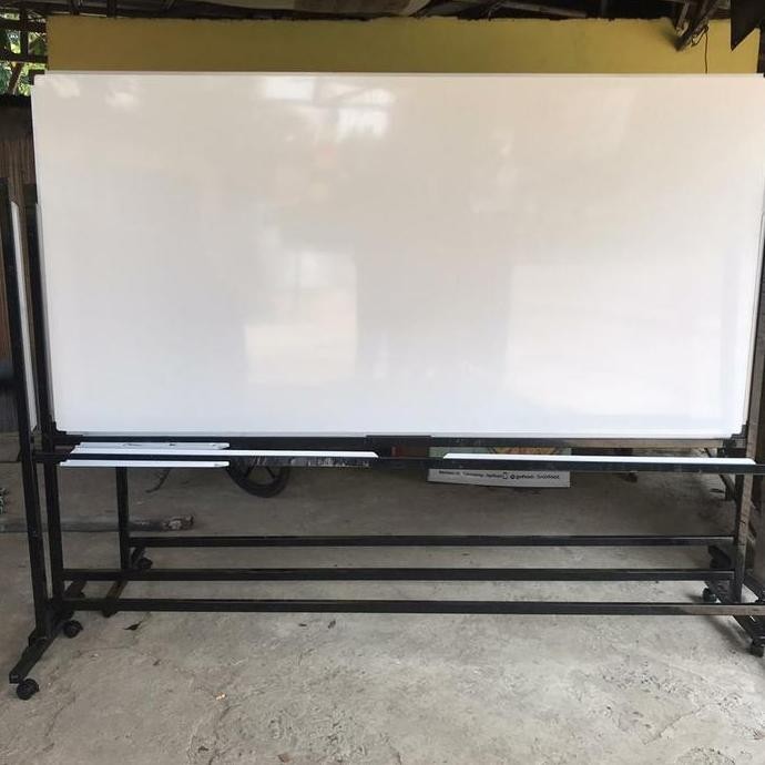 

BEBAS ONGKIR - whiteboard standing non magnetik 120x240cm