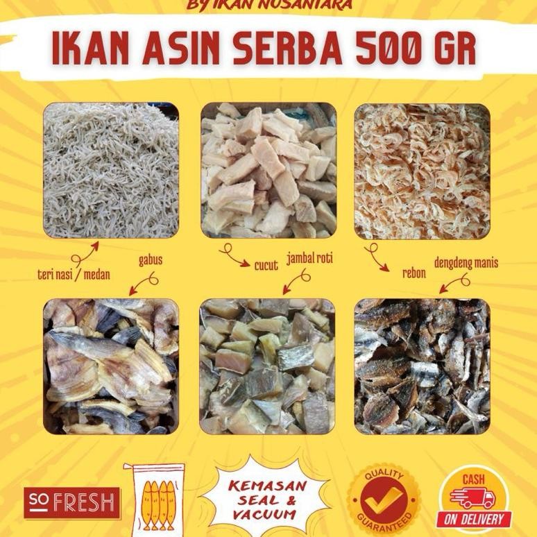 

IKAN ASIN CUMI SERBA 500 GRAM / IKAN NUSANTARA / IKAN ASIN NUSANTARA / IKAN ASIN PREMIUM aSt