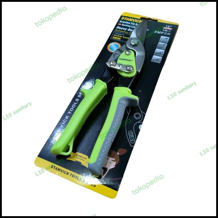 STAMVICK GUNTING BAJA RINGAN / Gunting Holo Baja Ringan Kawat Seng SUPER STAMVICK CRV HD 10"