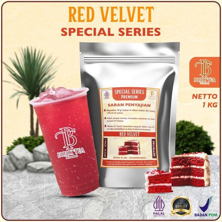 

Bubuk Minuman Red Velvet 1kg Rasa Dingin Segar aSt