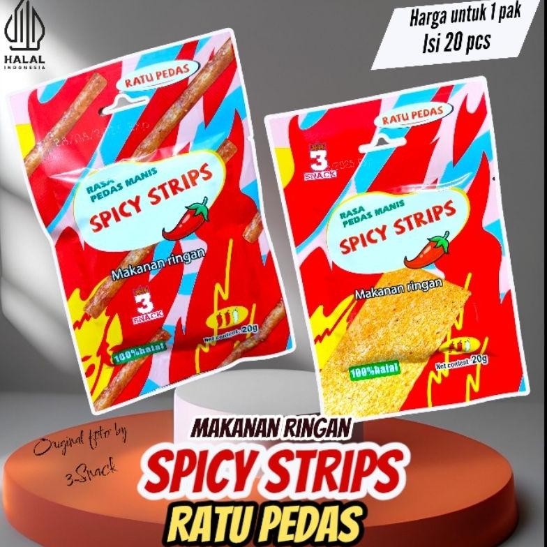 

1 PAK Ratu Pedas Spicy Strips & East Flame Isi 20 aSt