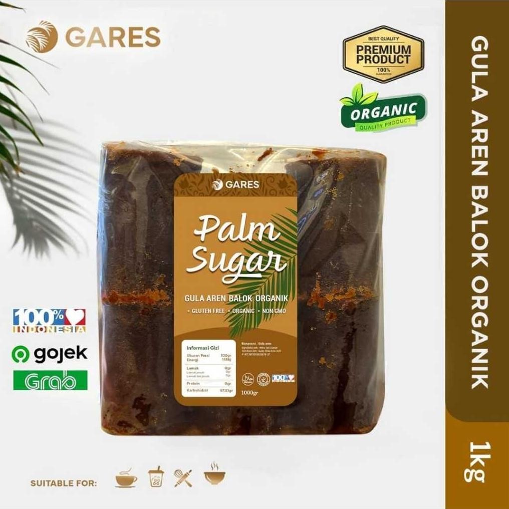 

(Gares) Gula Aren Balok Asli | 100% Gula Aren Asli Uk. 1kg (Compactible and Sealant Size) aSt