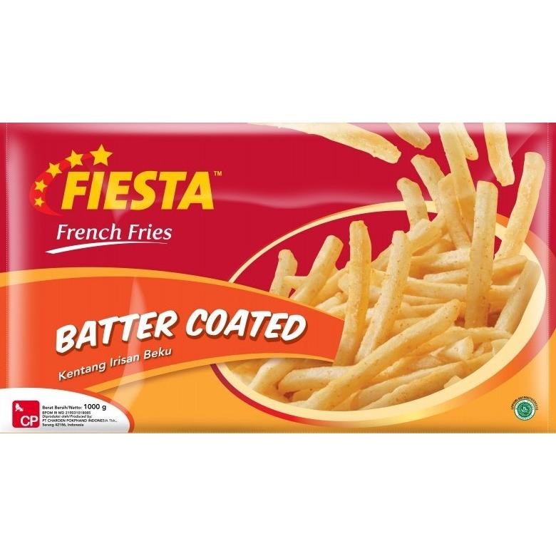 

FIESTA BATTER COATED FRENCH FRIES 1KG KENTANG GORENG BERBUMBU 1000GR HALAL aSt