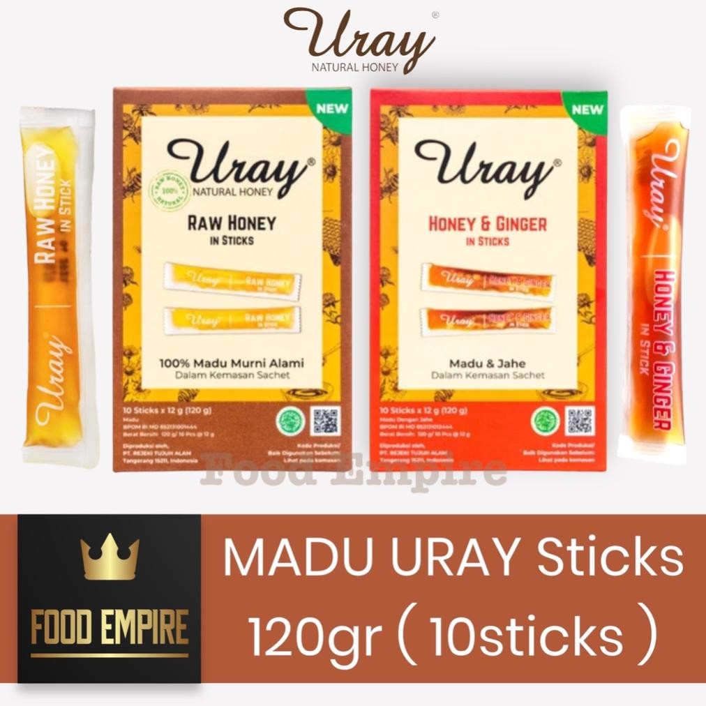 

MADU URAY Sticks 120 gr | Natural Honey Sachet | 100% Madu Hutan Murni aSt