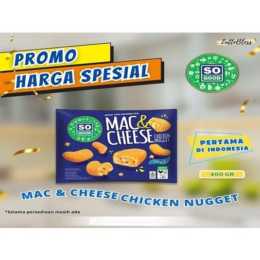 

Mac & Cheese Chicken Nugget So Good 400gr Naget Ayam Makaroni Keju Halal aSt