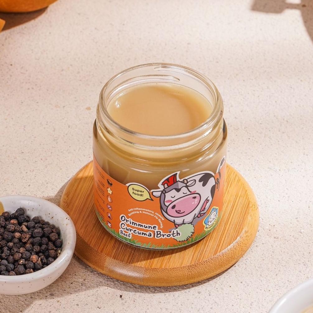 

Orimen ORIMMUNE Curcuma Beef Broth | Natural Immune Booster, Anti Flu Remedy & Anti-Inflammatory | Broth/Kaldu Sapi Grassfed & Sayuran Organik | Kaldu Sapi Anak aSt