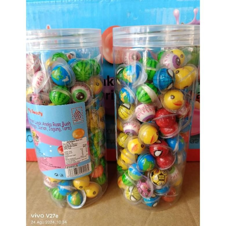 

Permen Lunak Mini Halal Rasa Beragam Isi 120 Pcs/Toples aSt