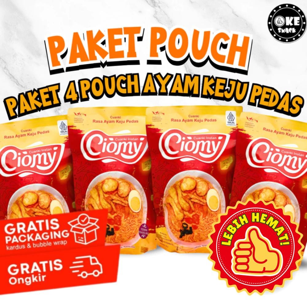 

Paket Hemat Ciomy Cuanki Pouch Ayam Keju Pedas Set isi 4 pcs aSt