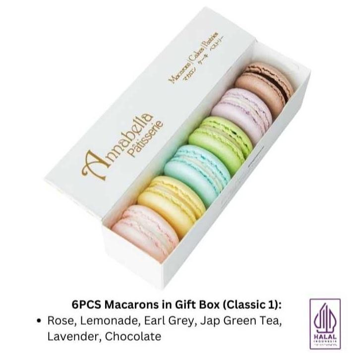 

Annabella Patisserie 6PCS Macarons in Gift Box (Classic 1) aSt