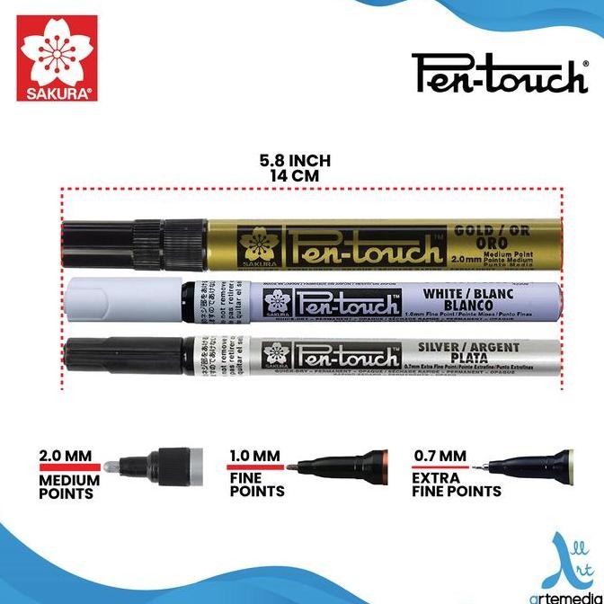 

BEBAS ONGKIR - Spidol Permanen Sakura Pen Touch Set 3 Paint Marker Pigment Color