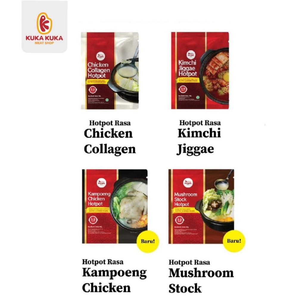 

Kuwa Hotpot - Kuah Shabu Shabu HALAL MUI Rasa Chicken Collagen / Kimchi Jiggae / Mushroom Stocks / Ayam Kampung - 100gr aSt