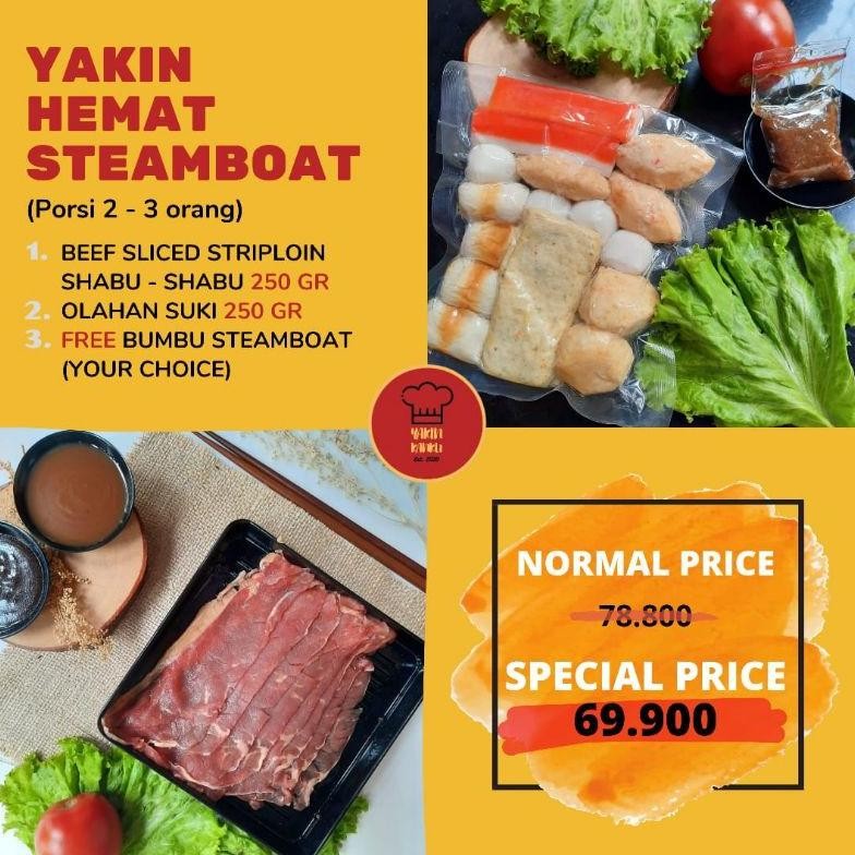 

BUNDLING BEEF AUS STRIPLOIN SHABU-SHABU+PAKET STEAMBOAT FREE BUMBU(3 VARIANT) aSt