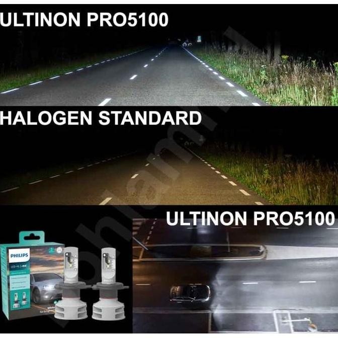 Promo Lampu Led Philips Ultinon H4 Hi/Lo Pro5000 Pro 5000 Headlamp