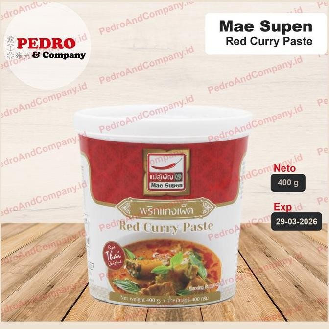 

DISKON! MAE SUPEN RED CURRY PASTE 400ML BUMBU KARI MERAH THAILAND