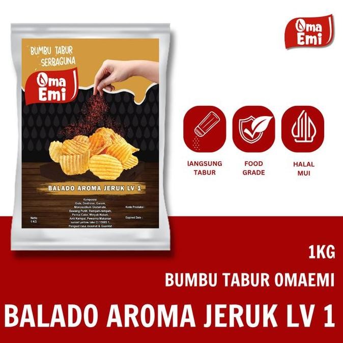 

DISKON! BUMBU TABUR OMAEMI 1KG RASA BALADO AROMA JERUK LEVEL 2