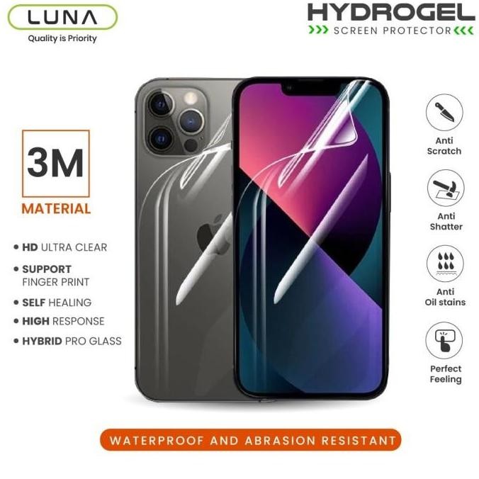 luna hydrogel screen guard protector iphone samsung xiaomi oppo stok terbatas