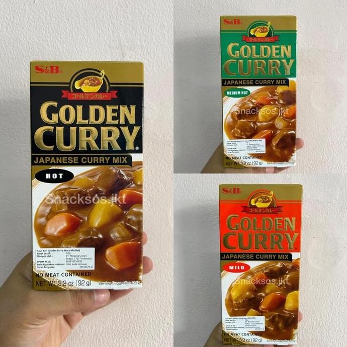 

DISKON! S&B GOLDEN CURRY MIX JAPANESE 92GR - MILD/MEDIUM/HOT KARI JEPANG HALAL