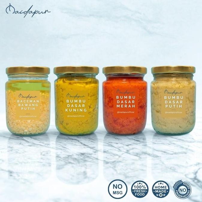 

DISKON! MAIDAPUR BUMBU DASAR MASAK MERAH, PUTIH, KUNING & BACEMAN BAWANG PUTIH 250G JAR