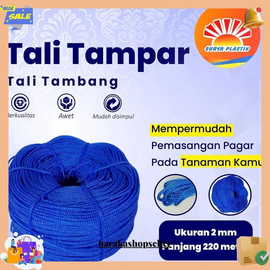 

Tali Tampar Ukuran 2Mm Panjang 220 Meter Gratis Ongkir
