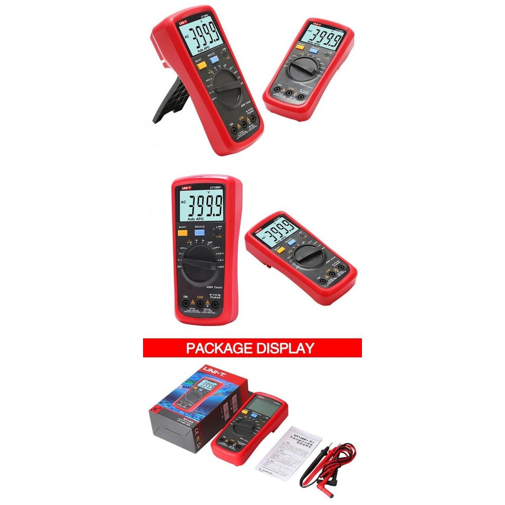 TERBARU UNI-T UT136B PLUS - AUTO RANGE MULTIMETER MULTITESTER LCD DISPLAY TERMURAH