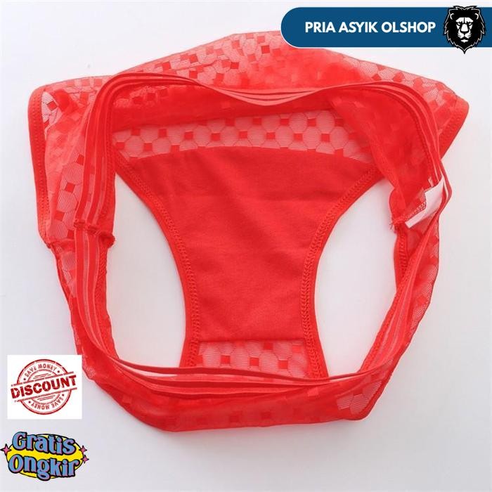 CELANA DALAM WANITA TRANSPARAN SEXY LACE THONG UKURAN BESAR C158 BY PRIA ASYIK OLSHOP