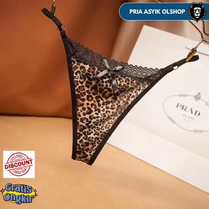 CELANA DALAM LEOPARD G STRING SEXY HOT CELANA DALAM WANITA TRANSPARAN C05 BY PRIA ASYIK OLSHOP