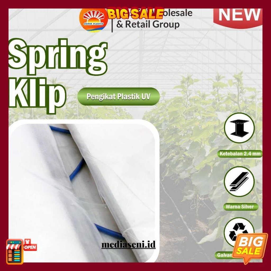 Penjepit Plastik Uv / Spring Klip Alat Pasang Plastik Uv Termurah Banget