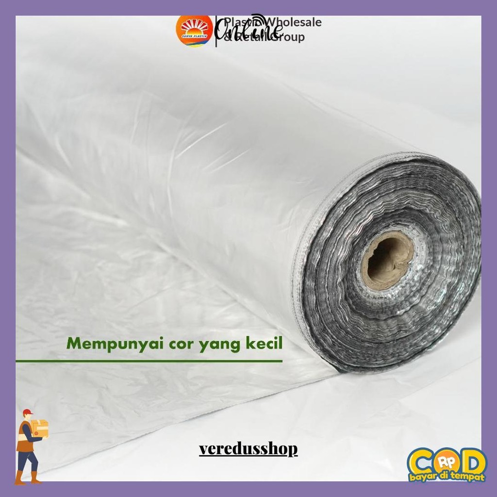 Plastik Mulsa Perak 1 Roll 8 Kg Mulsa Grenjeng Lebar 90 Cm Terlaris