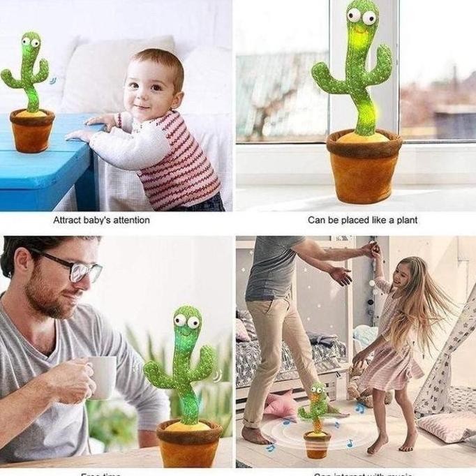 Mainan Kaktus Dancing Cactus TikTok Toys Talk Boneka Bergoyang Menari