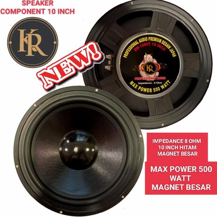 Speaker component KR 10 INCH hitam woofer magnet besar max 500 watt