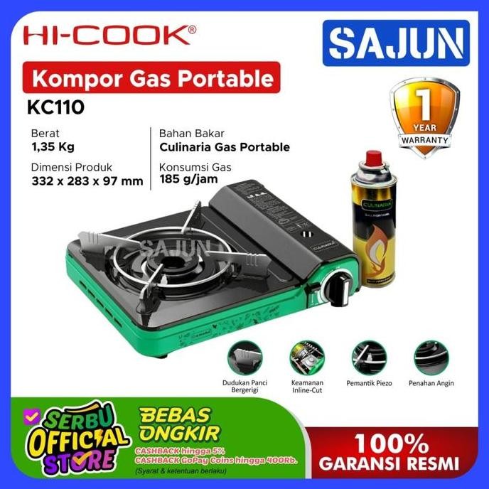 TERMURAH - Hi-Cook Culinaria Wave Kompor Gas Portable KC-110 / KC110