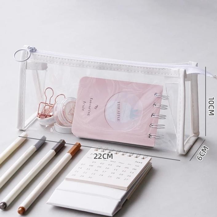 

Special Promo Tempat Pensil Transparan Tepak Pensil Alat Tulis Zipper Pouch Pencil Case Anak Special Promo