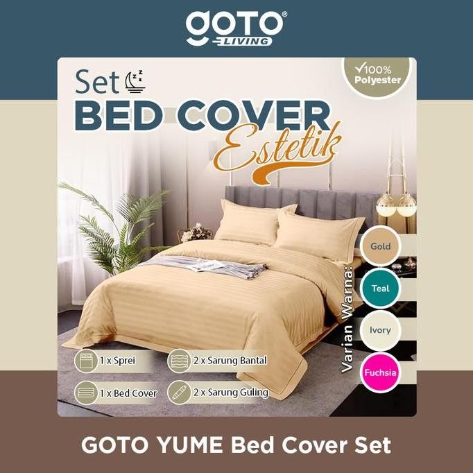 Goto Yume Bed Cover Sprei Bedcover Set Seprei Selimut Dewasa Tebal