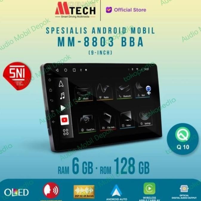 NEW Head Unit Android Mtech MM-8803 Seri BBA RAM 6GB ROM 128GB Android 10
