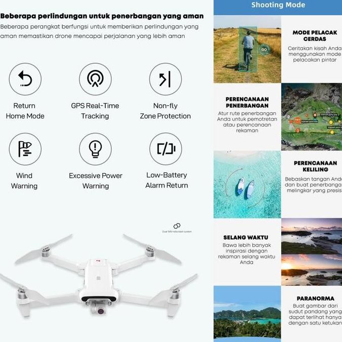 TERMURAH - FIMI X8SE 2022 V2 Drone GPS 10KM 4k 48MP 3-axis Gimbal With Megaphone
