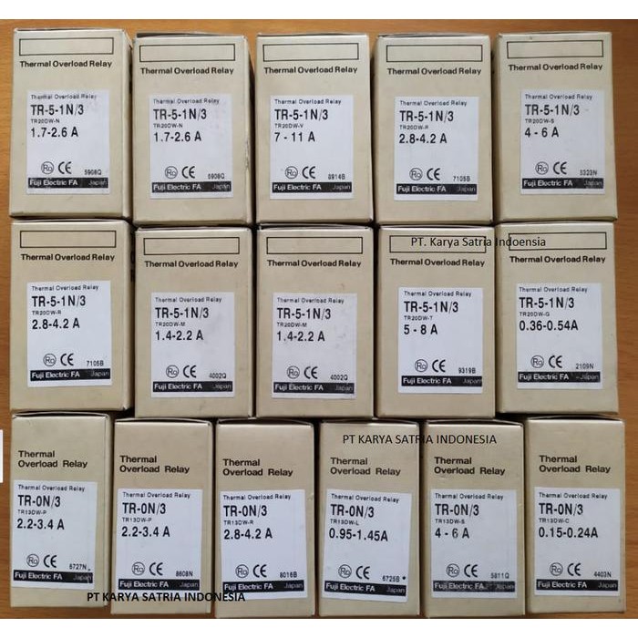 Thermal Overload Fuji Relay Overload TR-0N/3 Fuji Electric
