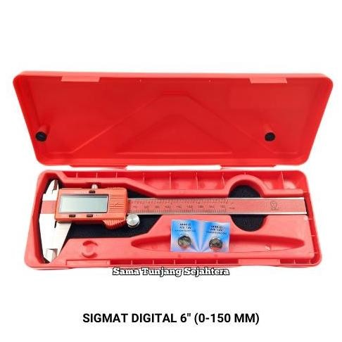 

Sigmat Digital 6 Inchi | Jangka Sorong Digital 0 - 150 Mm